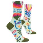 BLUE Q Women's Stop Talking Crew Socks