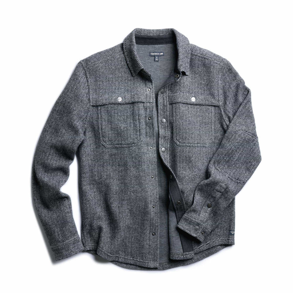 TOAD & CO Men's Kennicott Shirt Jacket Heather Grey Twill