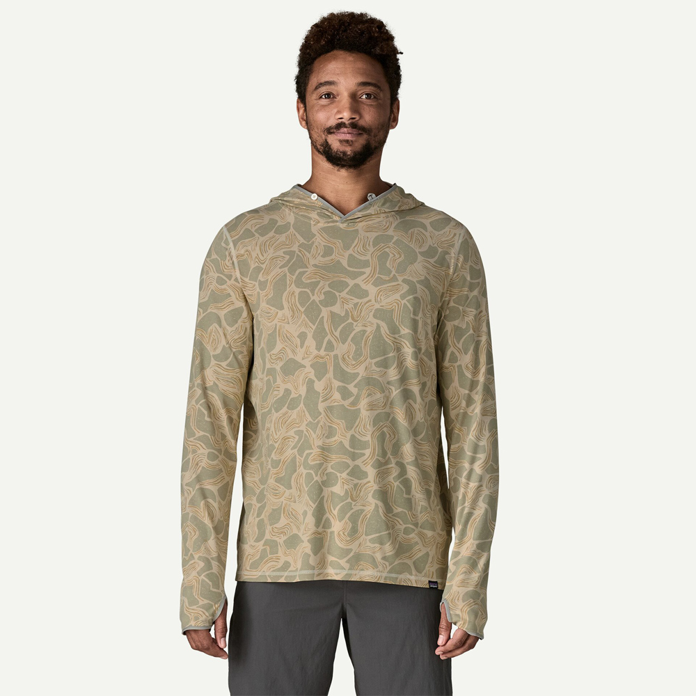 PATAGONIA Men's Tropic Comfort Natural Sun Hoody Coastal Edge Natural