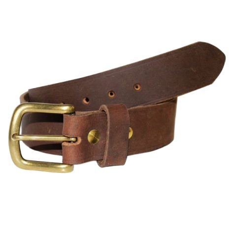 BISON Rough Cut 38mm Belt Crazy Horse Brown