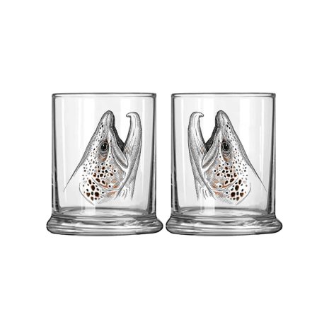 REP YOUR WATER Lowball Glass Rising Brown