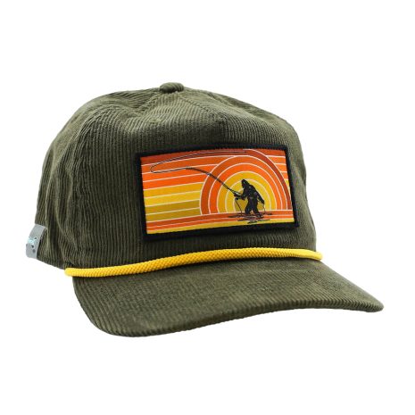 REP YOUR WATER Sunset Squatch Corduroy Edition Hat Green