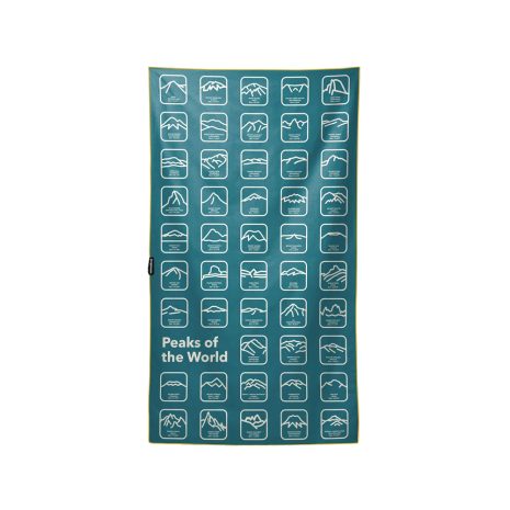 NOMADIX Ultralight Towel: Peaks Of The World Teal Ocean
