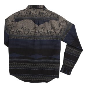 SENDERO Men's Boquillas Long Sleeve Shirt Teton Stripe Charcoal