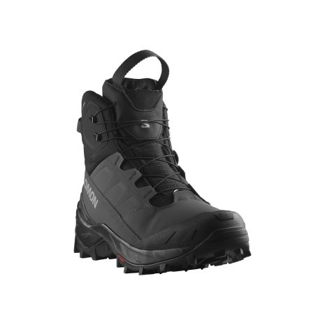 SALOMON Men's Crosstrak Powder Waterproof Shoes Asphalt Black Sharkskin